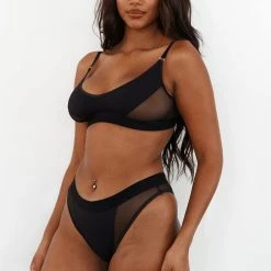 Lounge Underwear Contour Mesh Bra (Set) - Black BH Ohne Bügel Sets 38 Lounge Underwear Contour Mesh Bra (Set) - Black BH Ohne Bügel Sets