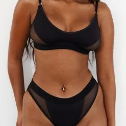 Lounge Underwear Contour Mesh Bra (Set) - Black BH Ohne Bügel Sets 37 Lounge Underwear Contour Mesh Bra (Set) - Black BH Ohne Bügel Sets