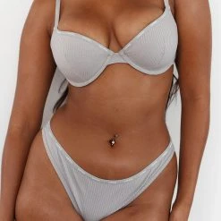 Lounge Underwear So Soft Ribbed T-Shirt Bra (Set) - Grey