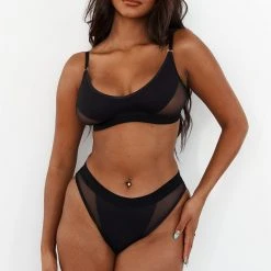 Lounge Underwear Contour Mesh Bra (Set) - Black BH Ohne Bügel Sets 35 Lounge Underwear Contour Mesh Bra (Set) - Black BH Ohne Bügel Sets