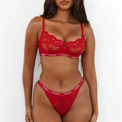 Lounge Underwear Blossom Balcony Bra (Set) - Maroon Bestsellers
