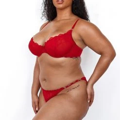 Lounge Underwear Illustration Balcony Bra (Set) - Maroon 27 Lounge Underwear Illustration Balcony Bra (Set) - Maroon