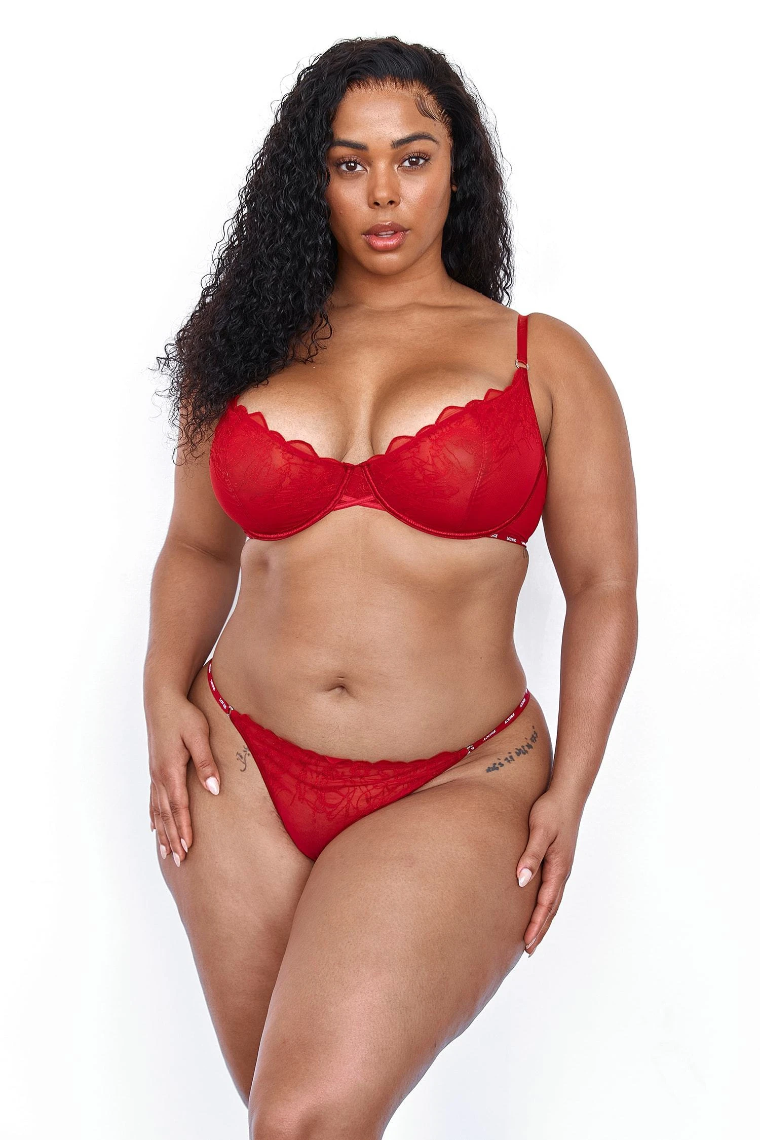 Lounge Underwear Illustration Balcony Bra (Set) - Maroon 7 Lounge Underwear Illustration Balcony Bra (Set) - Maroon