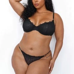 Lounge Underwear Bestsellers Illustration Balcony Bra (Set) - Black