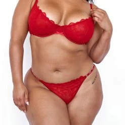 Lounge Underwear Illustration Balcony Bra (Set) - Maroon 22 Lounge Underwear Illustration Balcony Bra (Set) - Maroon