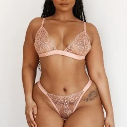 Lounge Underwear Embroidered Triangle Bra (Set) - Pink Bestsellers 14 Lounge Underwear Embroidered Triangle Bra (Set) - Pink Bestsellers