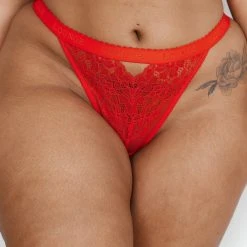 Lounge Underwear Flair Balcony Thong - Red Neuheiten