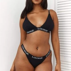 Lounge Underwear Bamboo Triangle Bra (Set) - All Black BH Ohne Bügel Sets 26 Lounge Underwear Bamboo Triangle Bra (Set) - All Black BH Ohne Bügel Sets