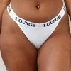 Lounge Underwear Bestsellers Bamboo Triangle Thong (Set) - All White