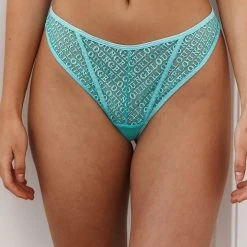 Lounge Underwear Outlet Icon Balcony Thong - Aqua Blue Outlet