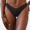Lounge Underwear String Und Slip Seamless Barely There Cheeky Briefs - Black 1 Lounge Underwear String Und Slip Seamless Barely There Cheeky Briefs - Black