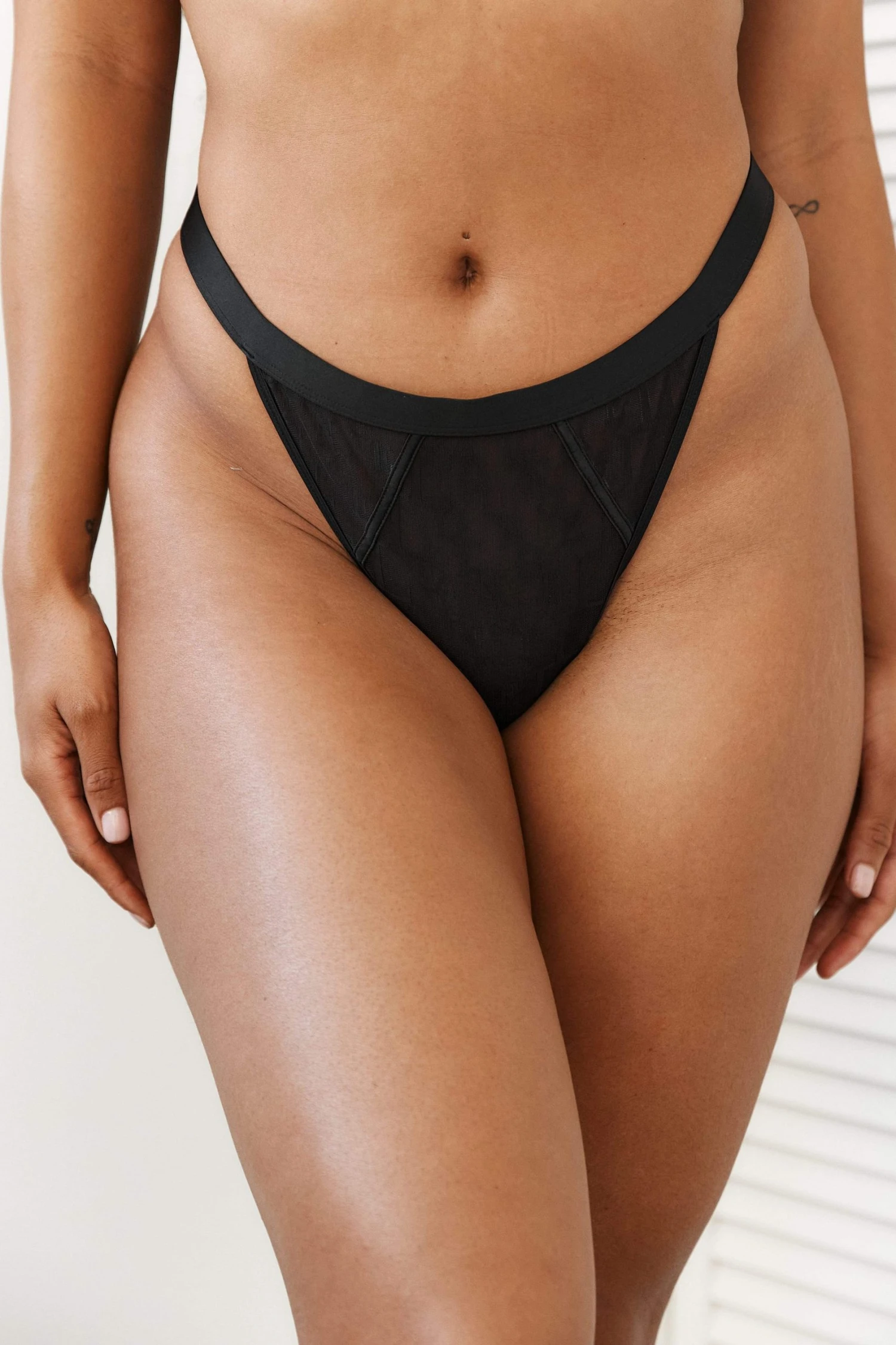Lounge Underwear Chic Balcony Thong - Black 3 Lounge Underwear Chic Balcony Thong - Black