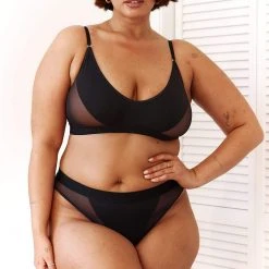 Lounge Underwear Contour Mesh Bra (Set) - Black BH Ohne Bügel Sets 39 Lounge Underwear Contour Mesh Bra (Set) - Black BH Ohne Bügel Sets