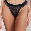 Lounge Underwear Desire Balcony Thong (Set) - Black