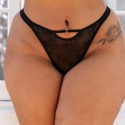 Lounge Underwear Grace Balcony Thong - Black String Und Slip 11 Lounge Underwear Grace Balcony Thong - Black String Und Slip