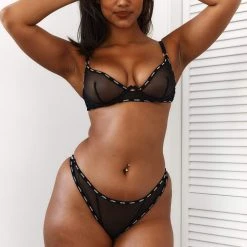 Lounge Underwear Mesh Balcony Bra (Set) - Black Bügel-BH Sets 10 Lounge Underwear Mesh Balcony Bra (Set) - Black Bügel-BH Sets