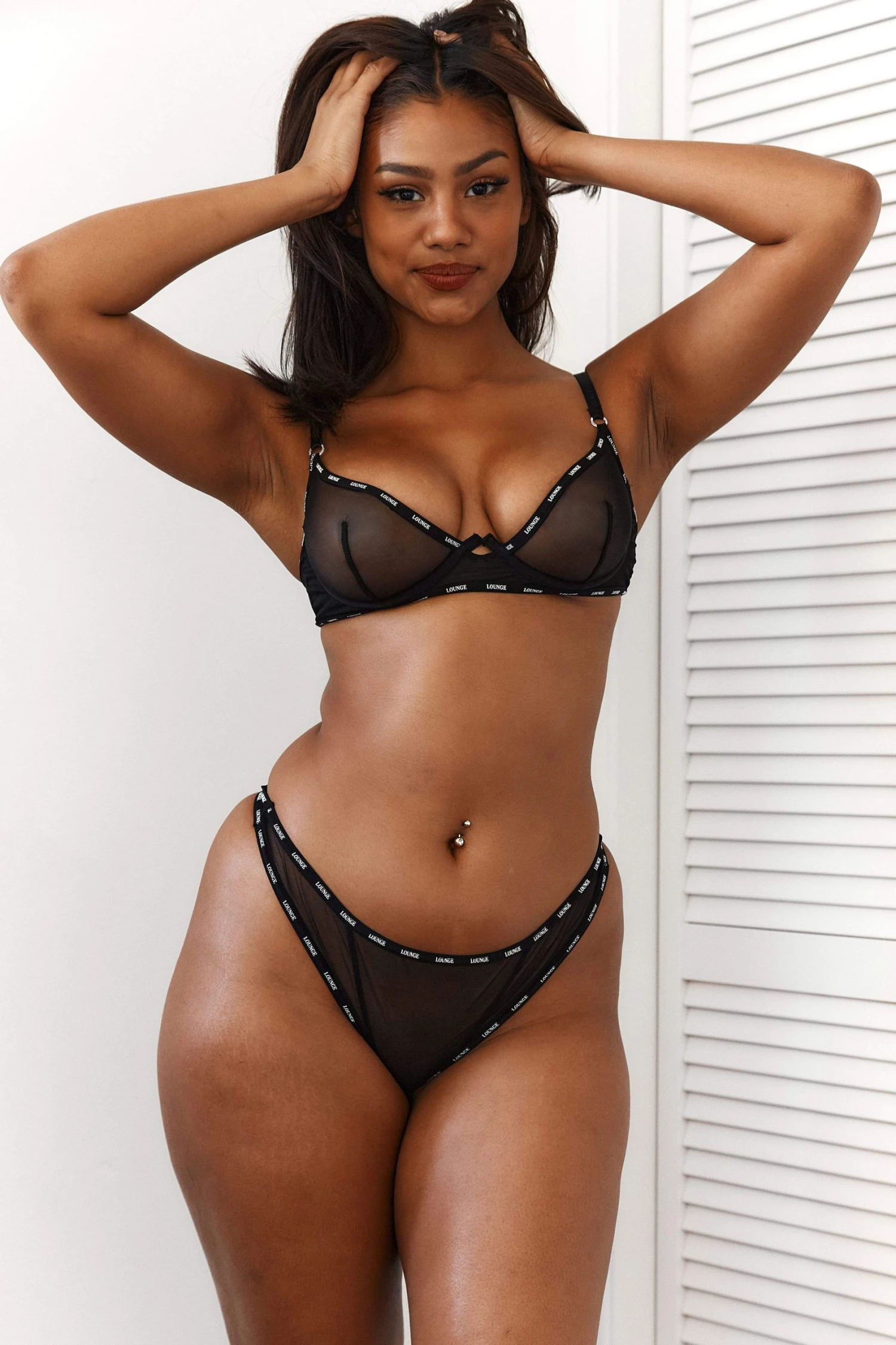 Lounge Underwear Mesh Balcony Bra (Set) - Black Bügel-BH Sets 6 Lounge Underwear Mesh Balcony Bra (Set) - Black Bügel-BH Sets