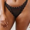 Lounge Underwear Mesh Balcony Thong - Black 2 Lounge Underwear Mesh Balcony Thong - Black