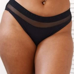 Lounge Underwear Mesh Briefs (Set) - Black