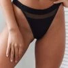 Lounge Underwear Mesh Thong - Black 1 Lounge Underwear Mesh Thong - Black