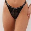 Lounge Underwear Sustainable Royal Balcony Thong (Set) - Black 1 Lounge Underwear Sustainable Royal Balcony Thong (Set) - Black