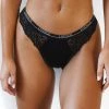 Lounge Underwear Outlet Outlet Silk Balcony Thong - Black 2 Lounge Underwear Outlet Outlet Silk Balcony Thong - Black