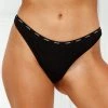 Lounge Underwear So Soft Ribbed Thong (Set) - Black Bestsellers
