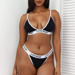 Lounge Underwear BH Ohne Bügel Sets Bamboo Triangle Bra (Set) - Black & White 27 Lounge Underwear BH Ohne Bügel Sets Bamboo Triangle Bra (Set) - Black & White