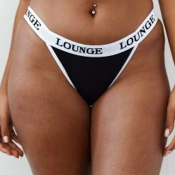 Lounge Underwear Bamboo Triangle Briefs - Black