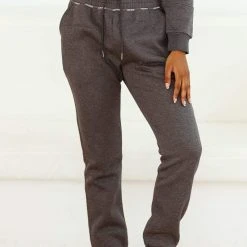 Lounge Underwear Outlet Outlet High Waisted Scrunchie Joggers - Charcoal