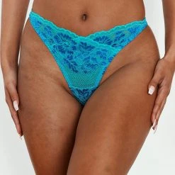 Lounge Underwear Outlet Luxe Balcony Thong - Cobalt Blue