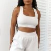 Lounge Underwear Shorts Essential Crop Top (Set) - Cream 1 Lounge Underwear Shorts Essential Crop Top (Set) - Cream
