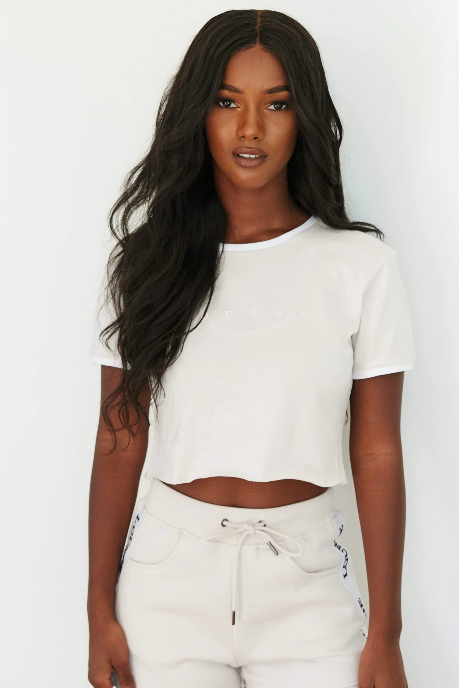 Lounge Underwear Tops Und Hoodys Cropped T-Shirt - Cream 3 Lounge Underwear Tops Und Hoodys Cropped T-Shirt - Cream