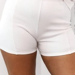Lounge Underwear Essential Ribbed Shorts - Cream