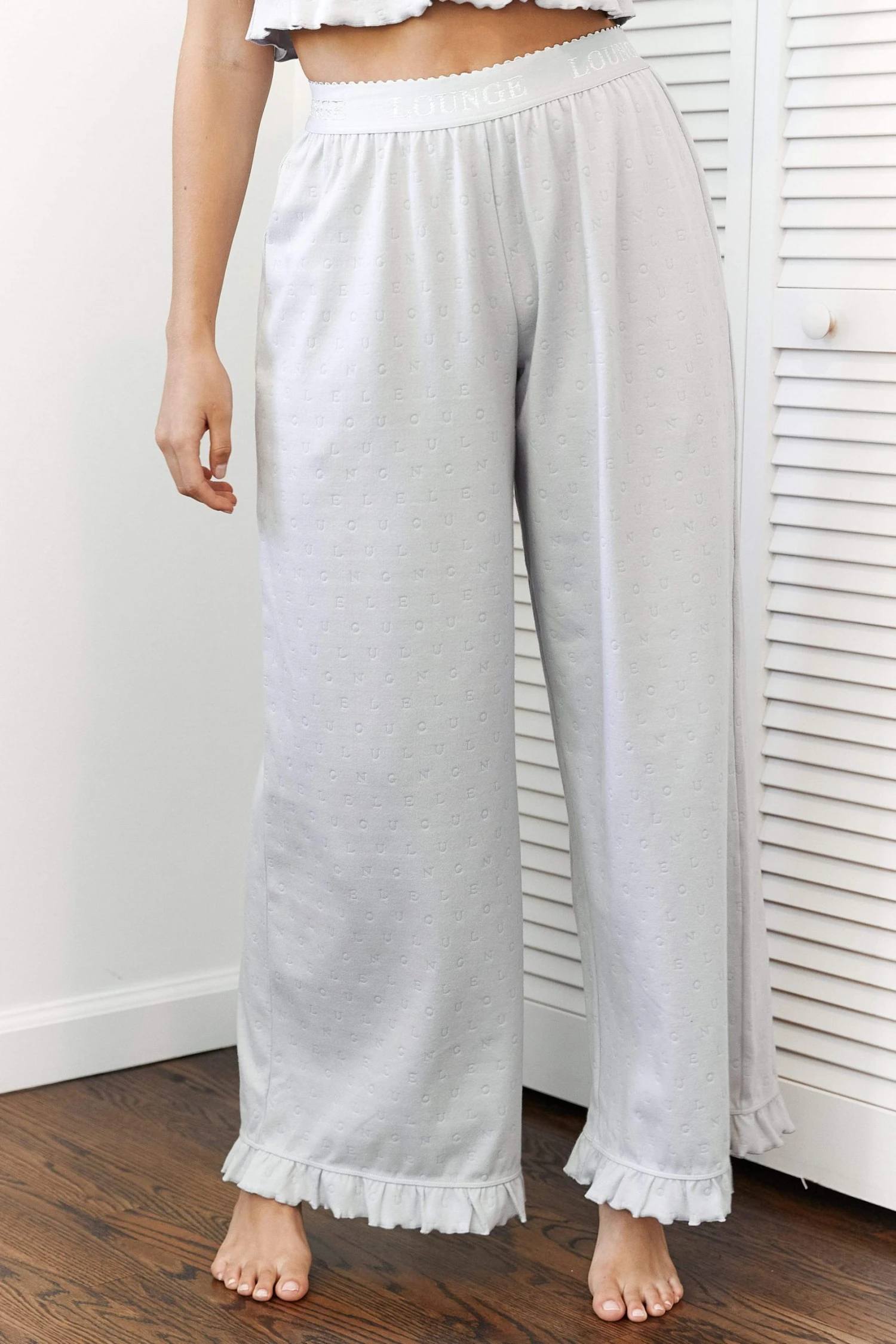 Lounge Underwear Frill Pyjama Trousers - Frost 7 Lounge Underwear Frill Pyjama Trousers - Frost