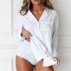 Lounge Underwear Pinstripe Oversized Pyjama Shirt (Set) - Frost Schlaf 1 Lounge Underwear Pinstripe Oversized Pyjama Shirt (Set) - Frost Schlaf