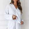 Lounge Underwear Schlaf Pinstripe Pyjama Shirt (Set) - Frost 2 Lounge Underwear Schlaf Pinstripe Pyjama Shirt (Set) - Frost