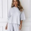 Lounge Underwear Soft Waffle Pyjama Top - Frost Schlaf 2 Lounge Underwear Soft Waffle Pyjama Top - Frost Schlaf