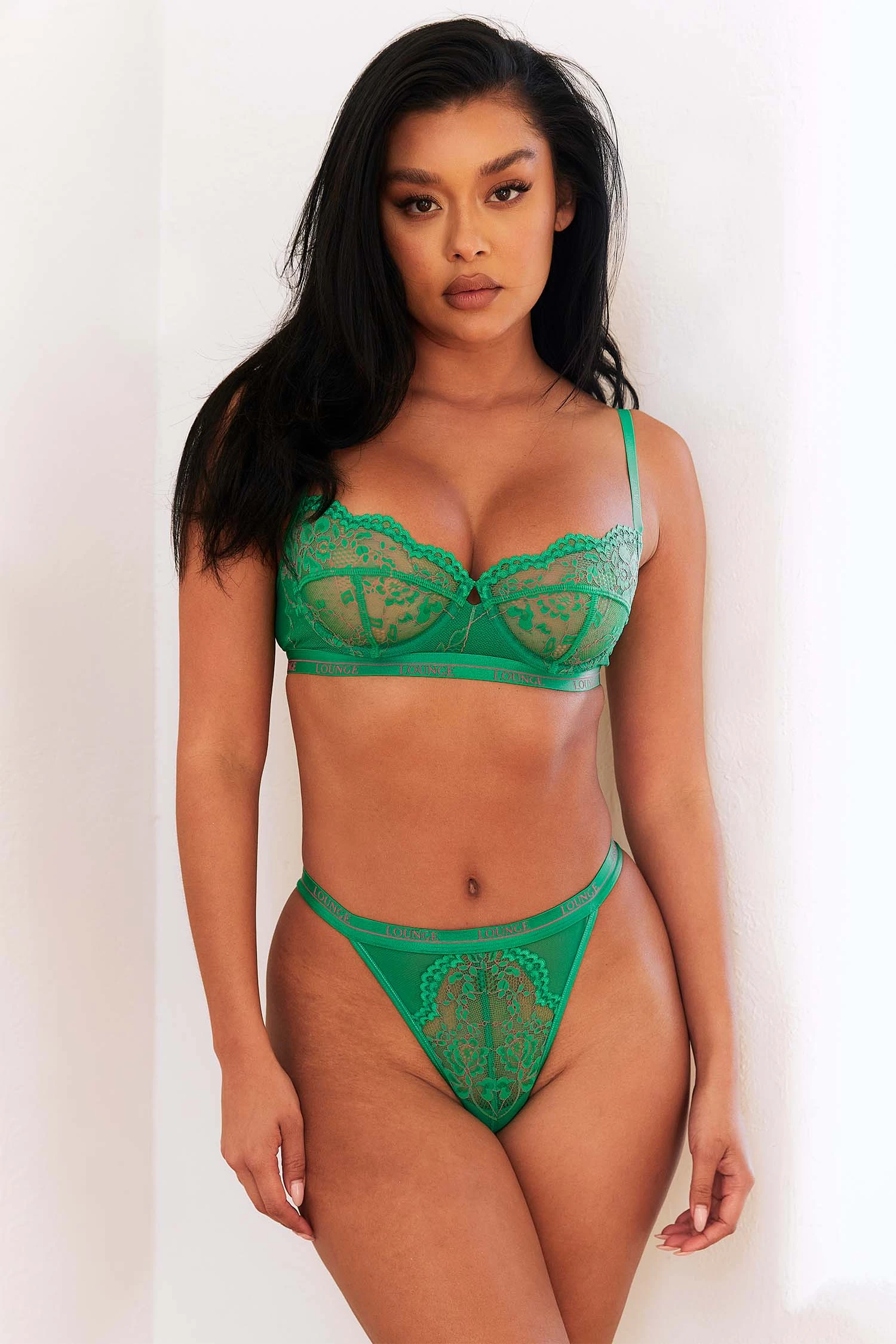 Lounge Underwear Neuheiten Two-tone Blossom Balcony Bra (Set) - Green 7 Lounge Underwear Neuheiten Two-tone Blossom Balcony Bra (Set) - Green