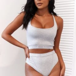 Lounge Underwear Bamboo Basic Bralette (Set) - Grey BH Ohne Bügel Sets