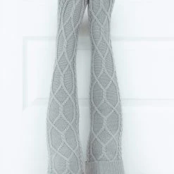 Lounge Underwear Knee-High Cosy Knitted Socks - Grey Schlaf