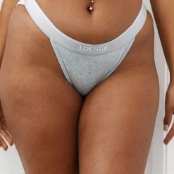 Lounge Underwear Bamboo Minimal Triangle Briefs - Grey String Und Slip