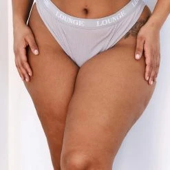 Lounge Underwear Bestsellers Ultra Comfort Ribbed Thong (Set) - Grey