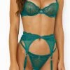 Lounge Underwear Ivy Intimates Thong & Suspender Belt (Set) - Turquoise Lace 1 Lounge Underwear Ivy Intimates Thong & Suspender Belt (Set) - Turquoise Lace