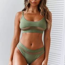 Lounge Underwear BH Ohne Bügel Sets Mesh Bra (Set) - Khaki 24 Lounge Underwear BH Ohne Bügel Sets Mesh Bra (Set) - Khaki