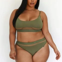 Lounge Underwear BH Ohne Bügel Sets Mesh Bra (Set) - Khaki 28 Lounge Underwear BH Ohne Bügel Sets Mesh Bra (Set) - Khaki