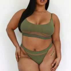 Lounge Underwear BH Ohne Bügel Sets Mesh Bra (Set) - Khaki 21 Lounge Underwear BH Ohne Bügel Sets Mesh Bra (Set) - Khaki