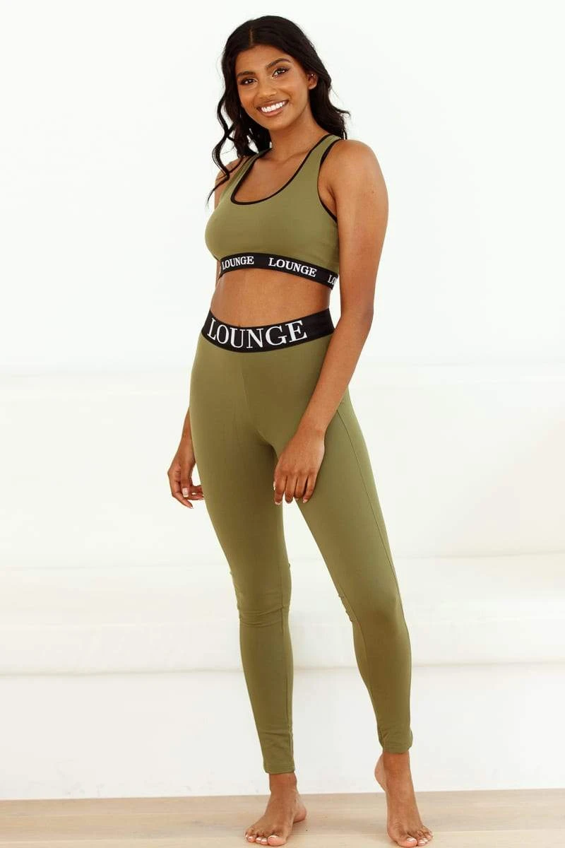 Lounge Underwear Reborn Bralette (Set) - Khaki Leggings Sets 3 Lounge Underwear Reborn Bralette (Set) - Khaki Leggings Sets