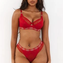 Lounge Underwear Vogue Balcony Bra (Set) - Maroon