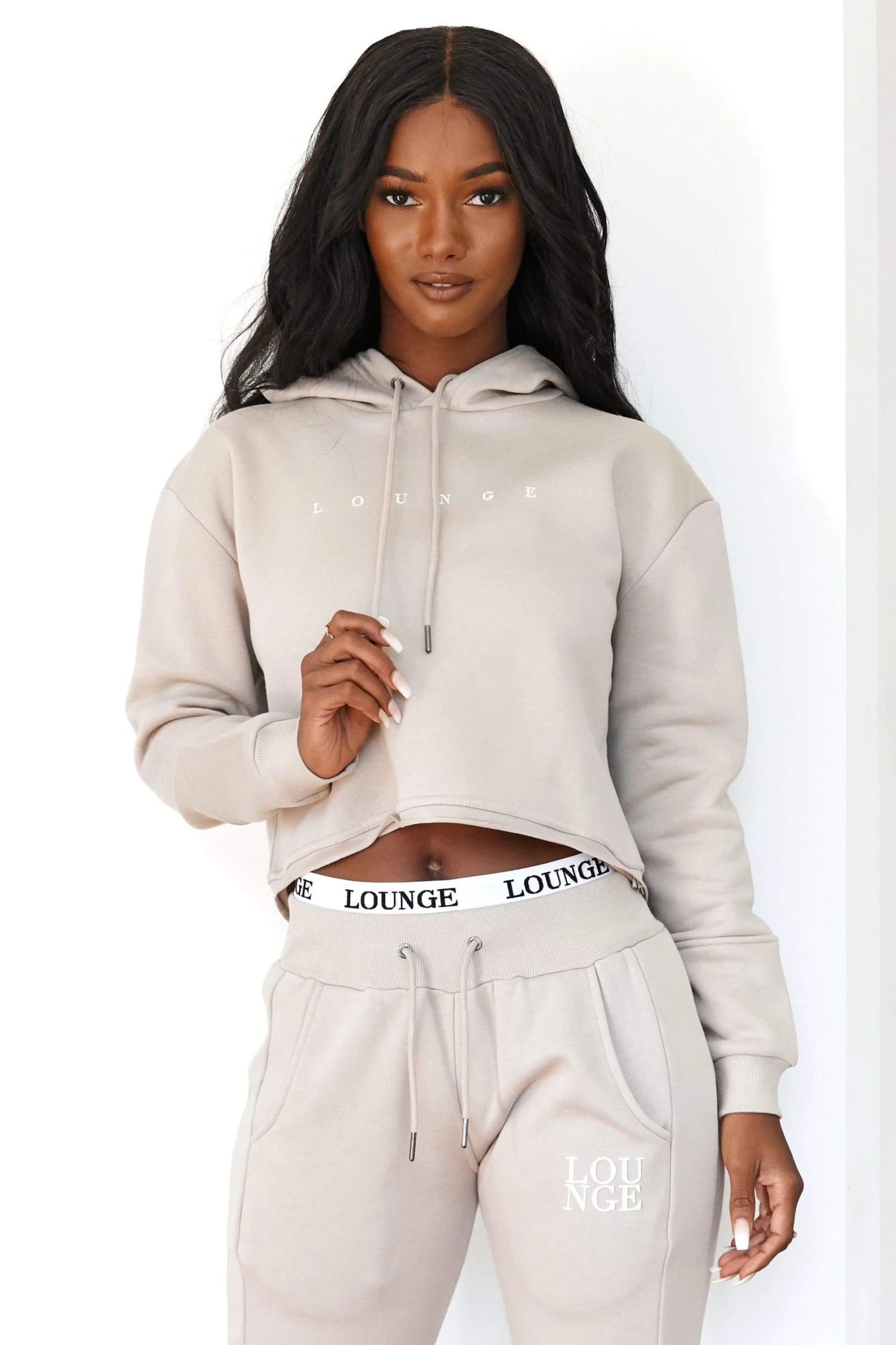 Lounge Underwear Tops Und Hoodys Cropped Hoodie - Mink 3 Lounge Underwear Tops Und Hoodys Cropped Hoodie - Mink